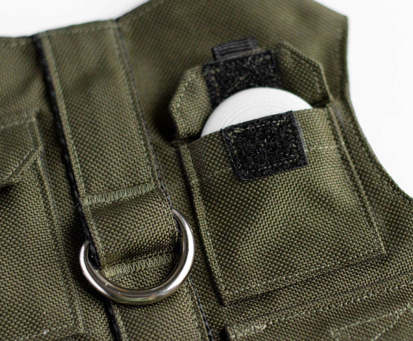 Escape proof Dark khaki Fishing vest. Custom-made Water-repellent Cat Harness with Pockets for GPS-tracker