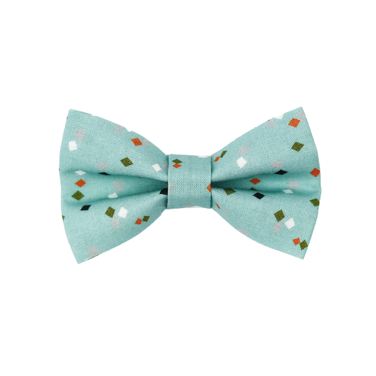 Pet Bow Tie - "Confetti sky" - Cotton Bow Tie for Pet Collar / Cat Gift, Wedding/ Cat, Kitten, Small Dog, Little Pets