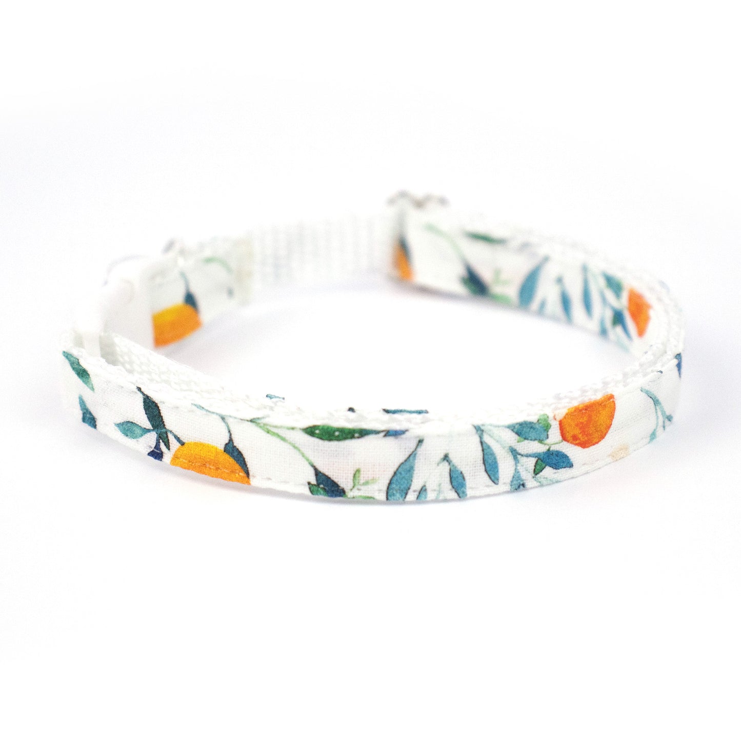 Pet Collar - "Orange tree" - Cat Collar Breakaway /Non Breakaway / Cat, Kitten, Small Dog, Little Pets Sizes