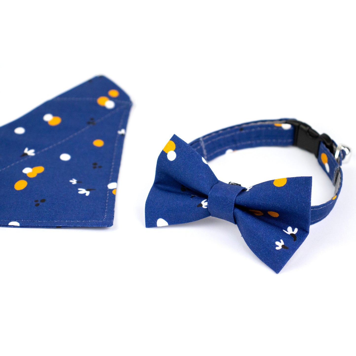 Pet Collar - "Dark blue" - Cat Collar Breakaway /Non Breakaway / Cat, Kitten, Small Dog, Little Pets Sizes