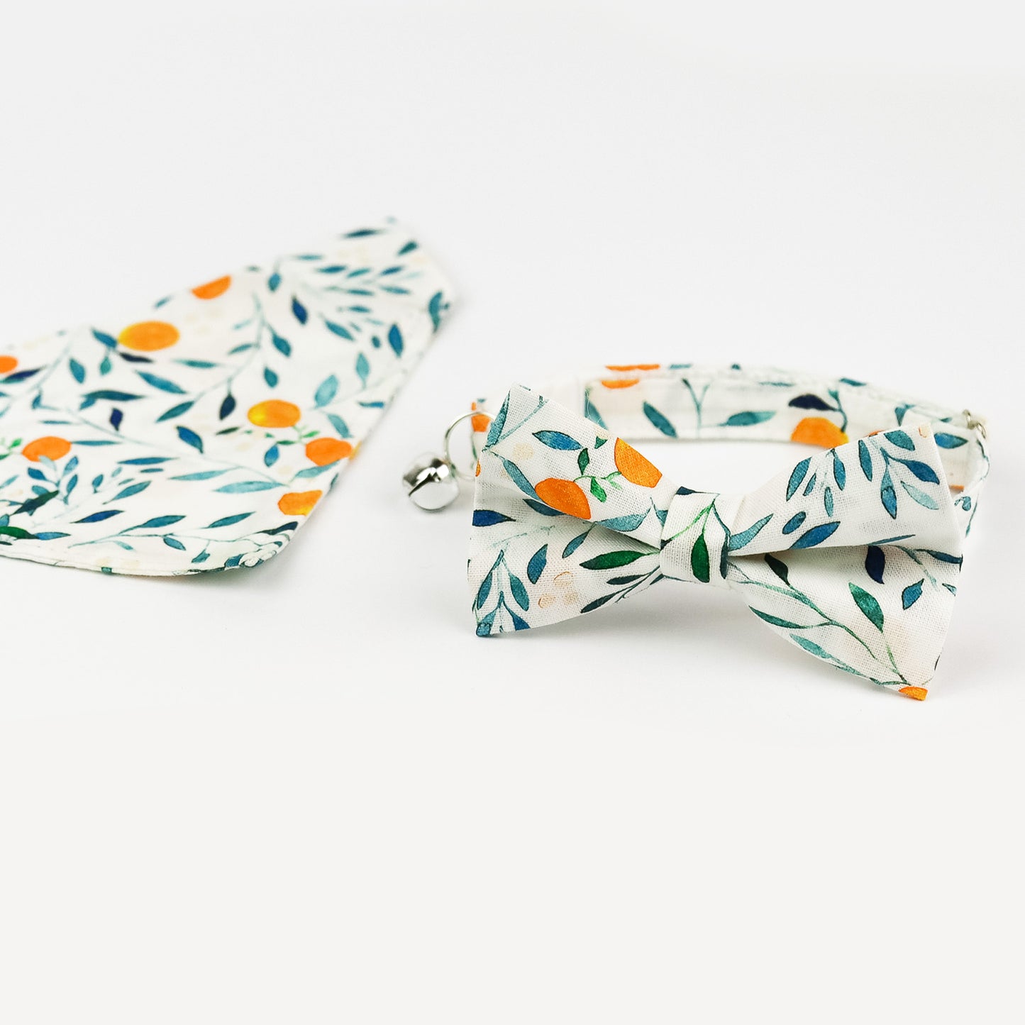 Pet Collar - "Orange tree" - Cat Collar Breakaway /Non Breakaway / Cat, Kitten, Small Dog, Little Pets Sizes