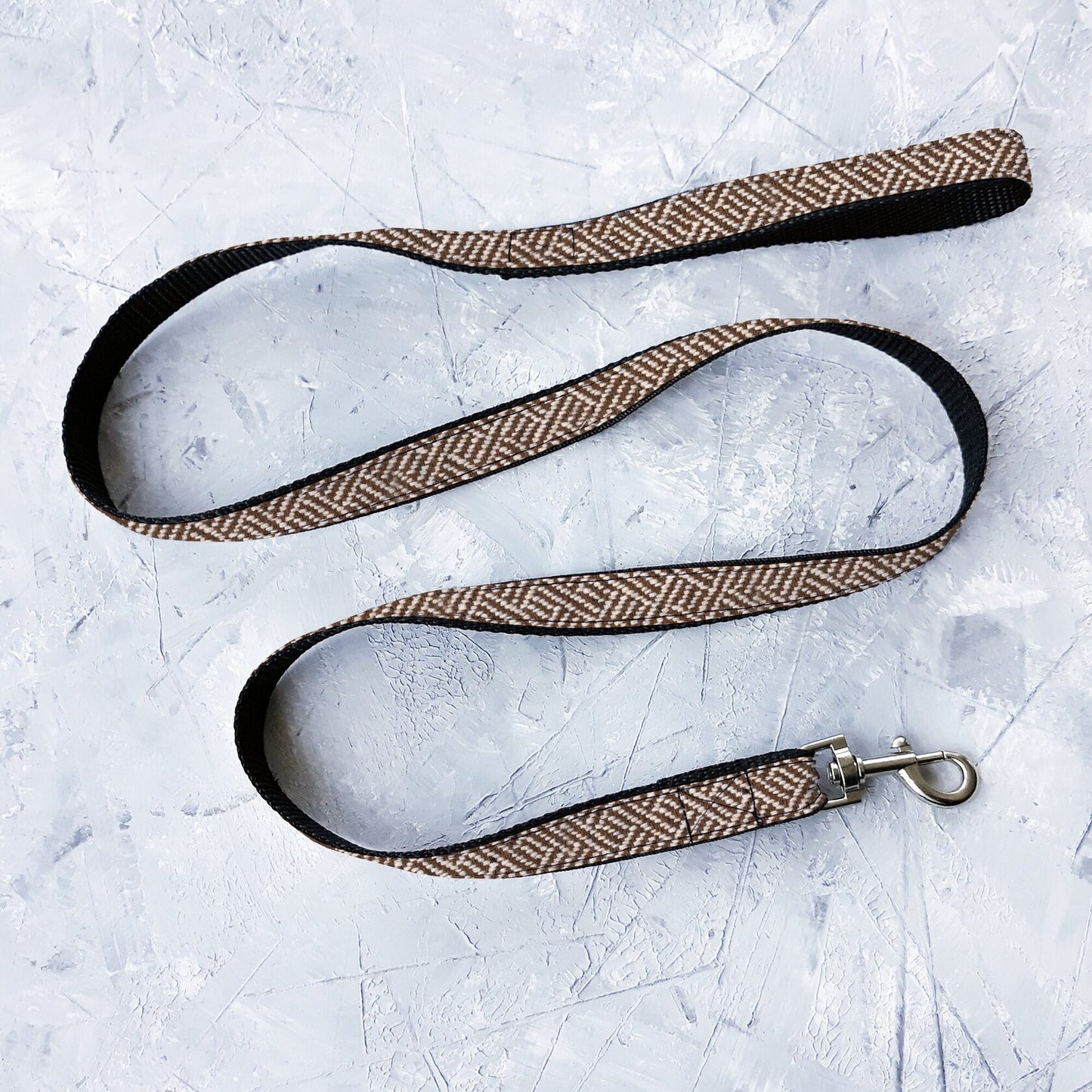 Tweed Cat Leash 8 feet with geometric pattern