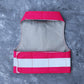 Difficult to escape high visibility water-repellent safety cat harness with reflective stripes. Pink fuchsia