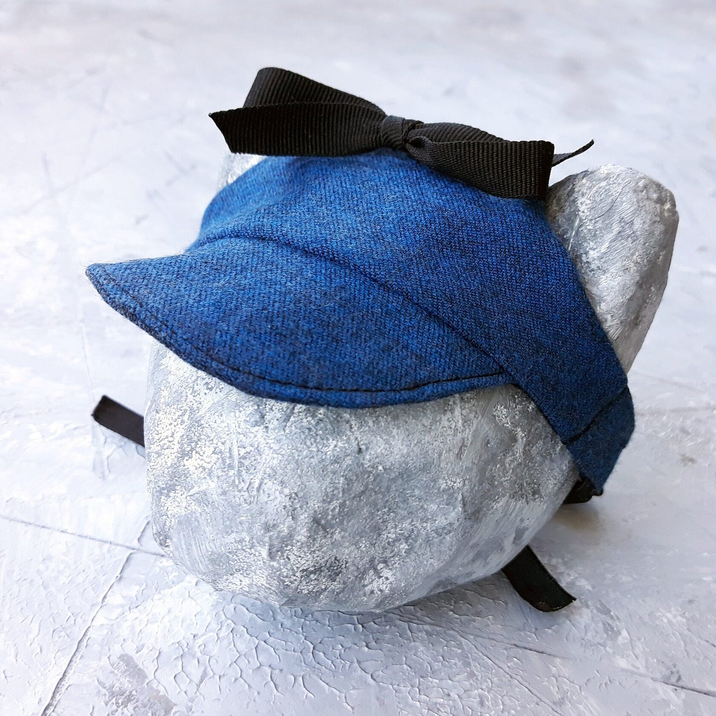Dark blue hat for cat