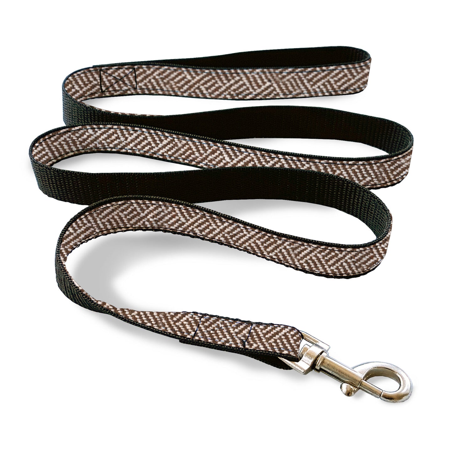 Tweed Cat Leash 8 feet with geometric pattern