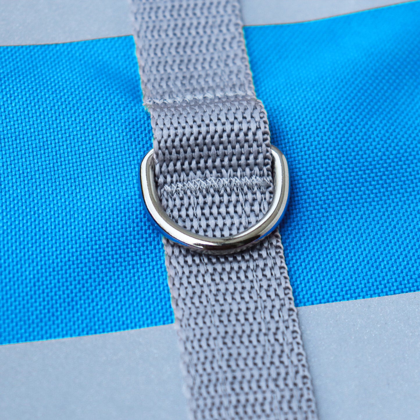 Difficult to escape high visibility water-repellent safety cat harness with reflective stripes. Sky blue