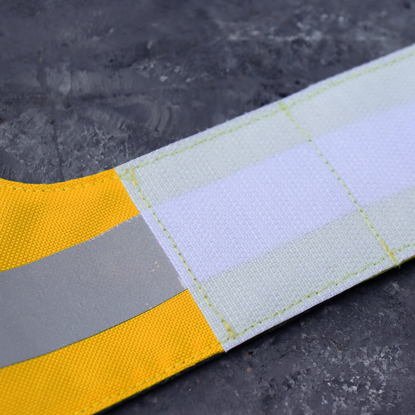 Escape proof high visibility water-repellent safety cat harness with reflective stripes. Airtag pocket optional