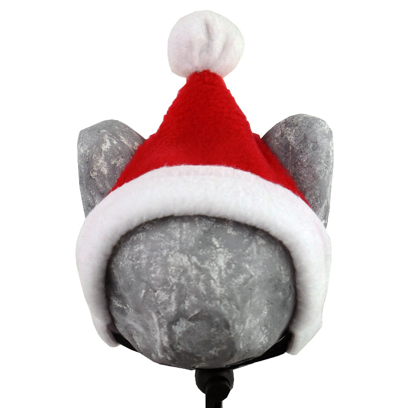 Red and white Santa cat hat, festive Christmas pet accessory