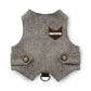 Escape proof elegant tweed cat harness. Herringbone print. Personalization is available