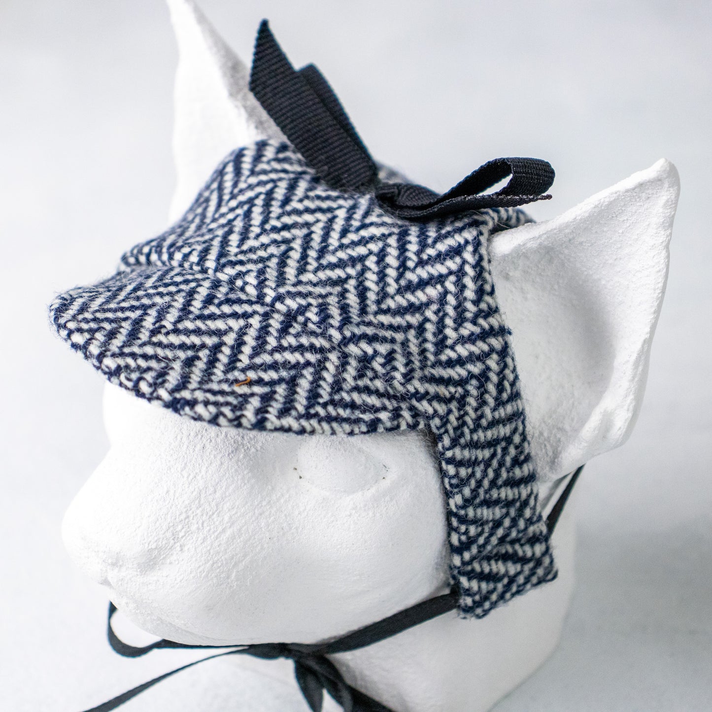 Matching tweed hat for cat