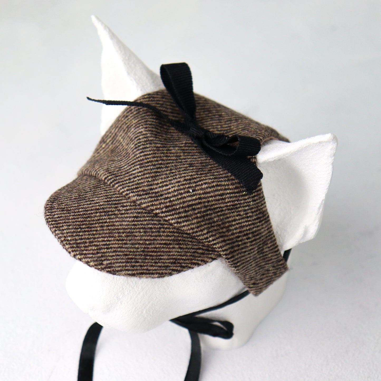 Matching tweed hat for cat