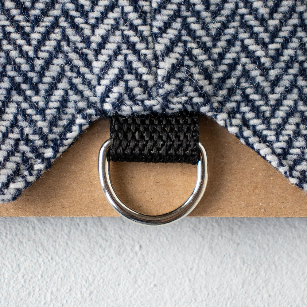 dark blue tweed cat harness