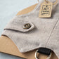beige tweeed escape proof cat harness