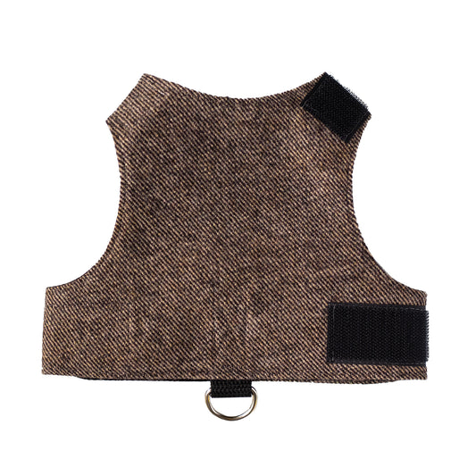 Tweed Cat Harness for Adult cats. One Size. Simple and Secure. Airtag Pocket optional
