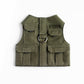 Dark khaki Fishing vest. Custom-made Water-repellent Cat Harness with Pockets for GPS-tracker