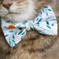 Pet Bow Tie - "Orange tree" - Cotton Bow Tie for Pet Collar / Cat Gift, Wedding/ Cat, Kitten, Small Dog, Little Pets