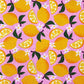 "Pink Lemon" themed pet bandana featuring yellow lemons and floral design