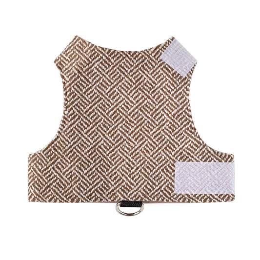 Tweed Cat Harness for Adult cats. One Size. Simple and Secure. Airtag Pocket optional