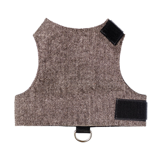 Tweed Cat Harness for Adult cats. One Size. Simple and Secure. Airtag Pocket optional