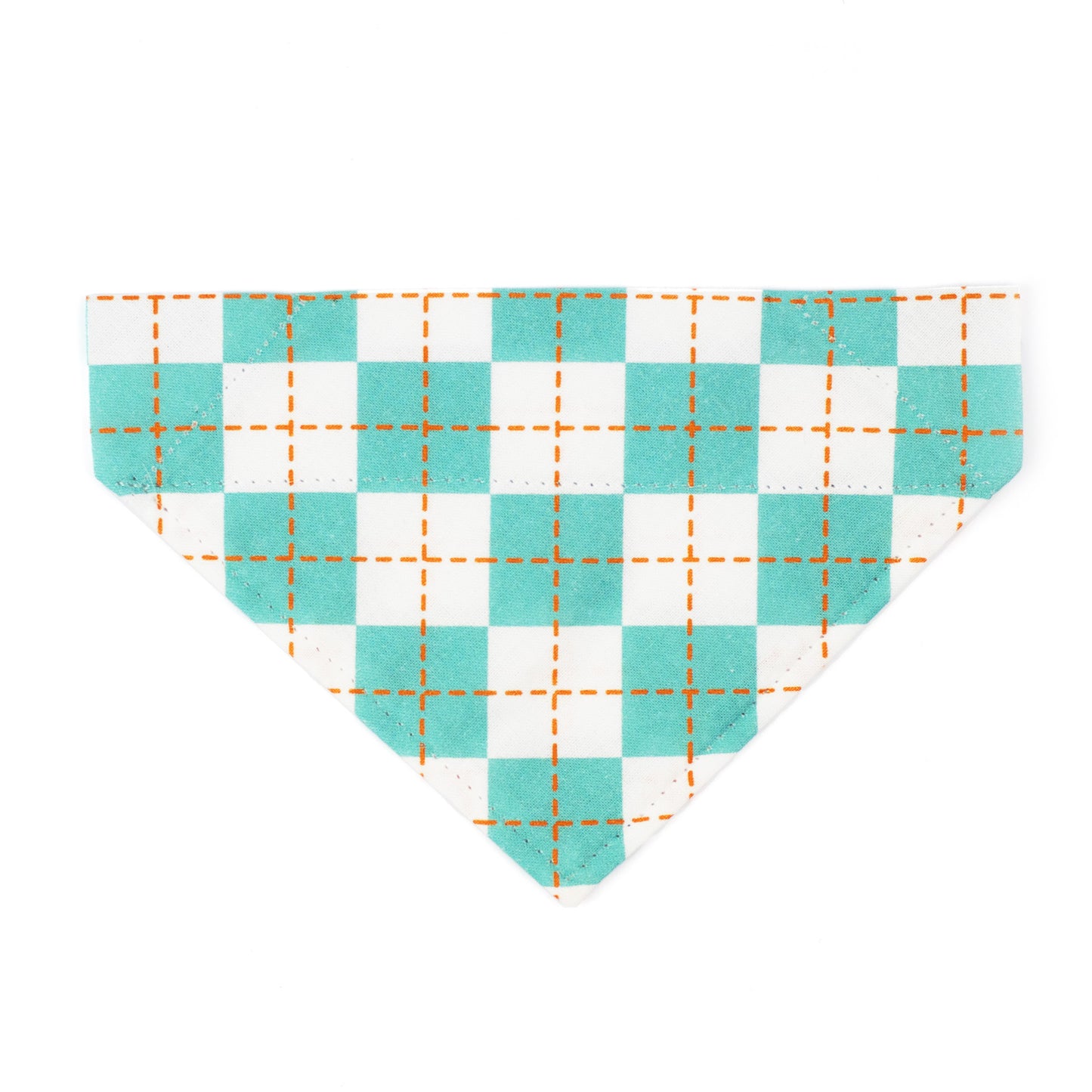 Pet Bandana - "Blue Plaid" - Bandana for Cat, Small Dog, Little Pet / Wedding, Winter, Fall, Summer / Slide-on Bandana / Over-the-Collar