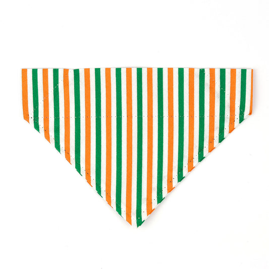 Pet Bandana - "Green Orange" - Bandana for Cat, Small Dog, Little Pet / St Patrick's Day / Shamrock / Slide-on Bandana / Over-the-Collar