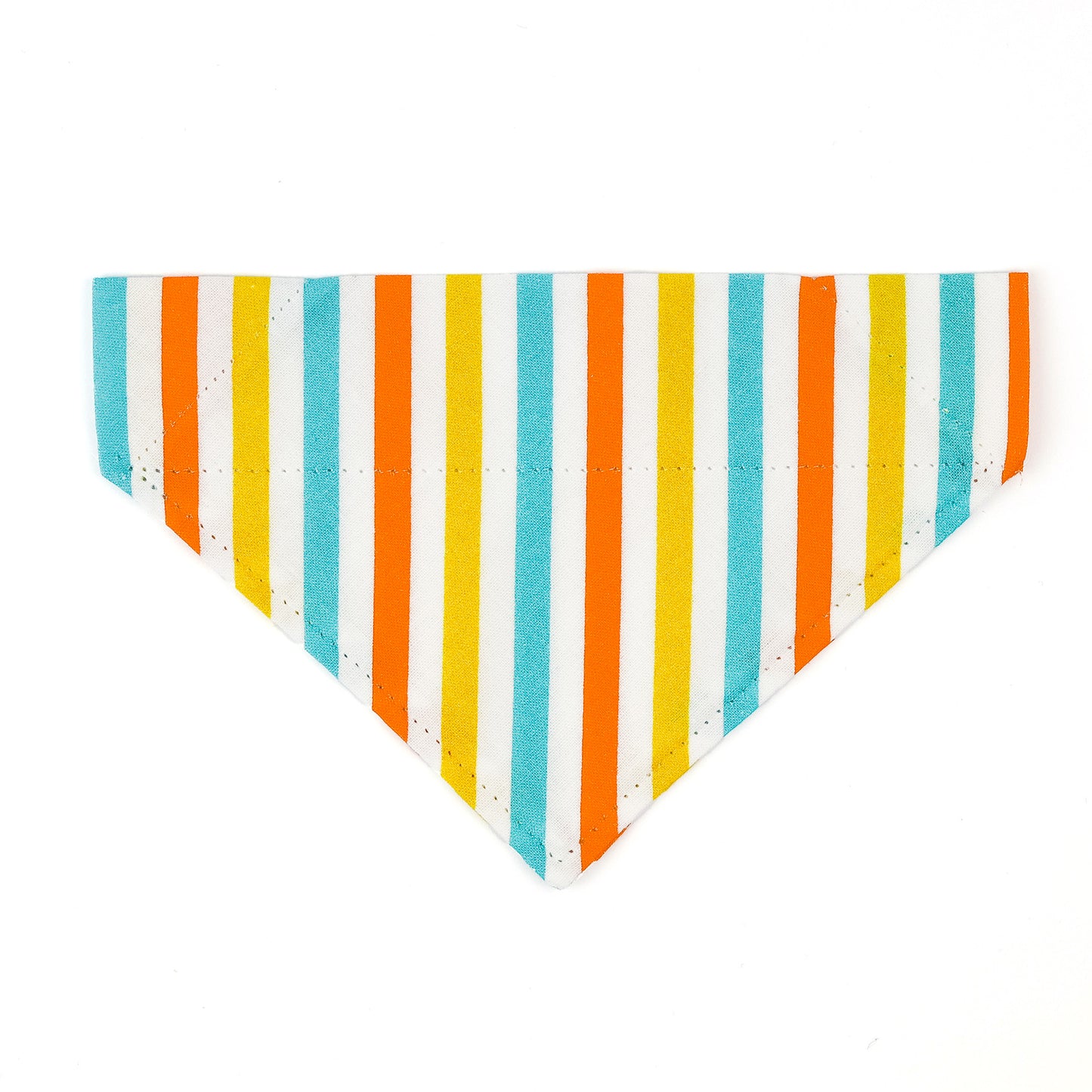 Pet Bandana - "Yellow Blue Stripes" - Bandana for Cat, Small Dog, Little Pet / Summer, Spring, Winter, Fall, Wedding / Slide-on Bandana