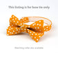 Pet Bow Tie - "Sunny dots" - Cotton Bow Tie for Pet Collar / Cat Gift, Wedding/ Cat, Kitten, Small Dog, Little Pets