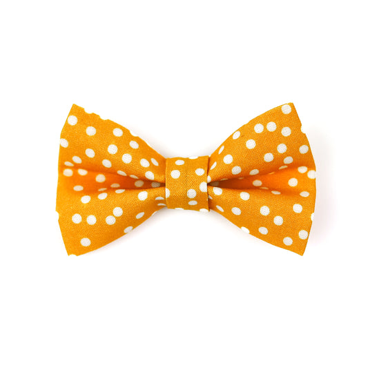 Pet Bow Tie - "Sunny dots" - Cotton Bow Tie for Pet Collar / Cat Gift, Wedding/ Cat, Kitten, Small Dog, Little Pets