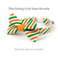 Pet Bow Tie - "Green Orange" - Cotton Bow Tie for Pet Collar / St Patricks Day/ Cat Gift, Wedding/ Cat, Kitten, Small Dog, Little Pets