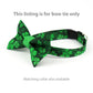 Pet Bow Tie - "Four-leaf clover" - Cotton Bow Tie for Pet Collar / St Patricks Day/ Shamrock/ Cat, Kitten, Small Dog, Little Pets