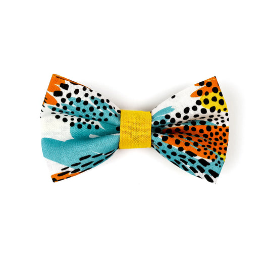 Pet Bow Tie - "Wild" - Cotton Bow Tie for Pet Collar / Cat Gift, Wedding/ Cat, Kitten, Small Dog, Little Pets