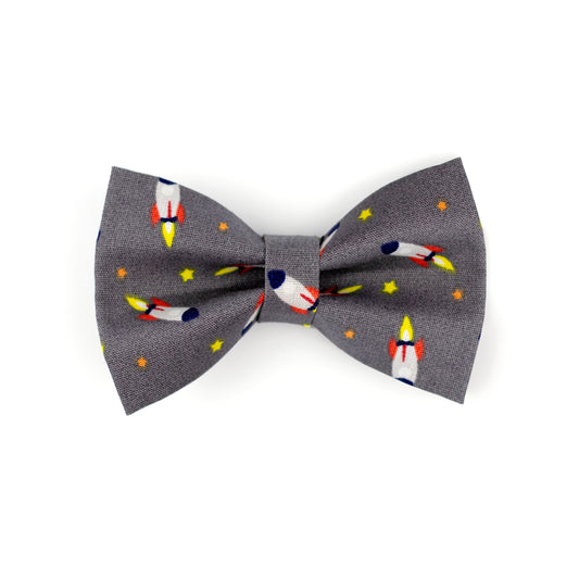 Pet Bow Tie - "Rocket" - Cotton Bow Tie for Pet Collar / Cat Gift, Wedding/ Cat, Kitten, Small Dog, Little Pets