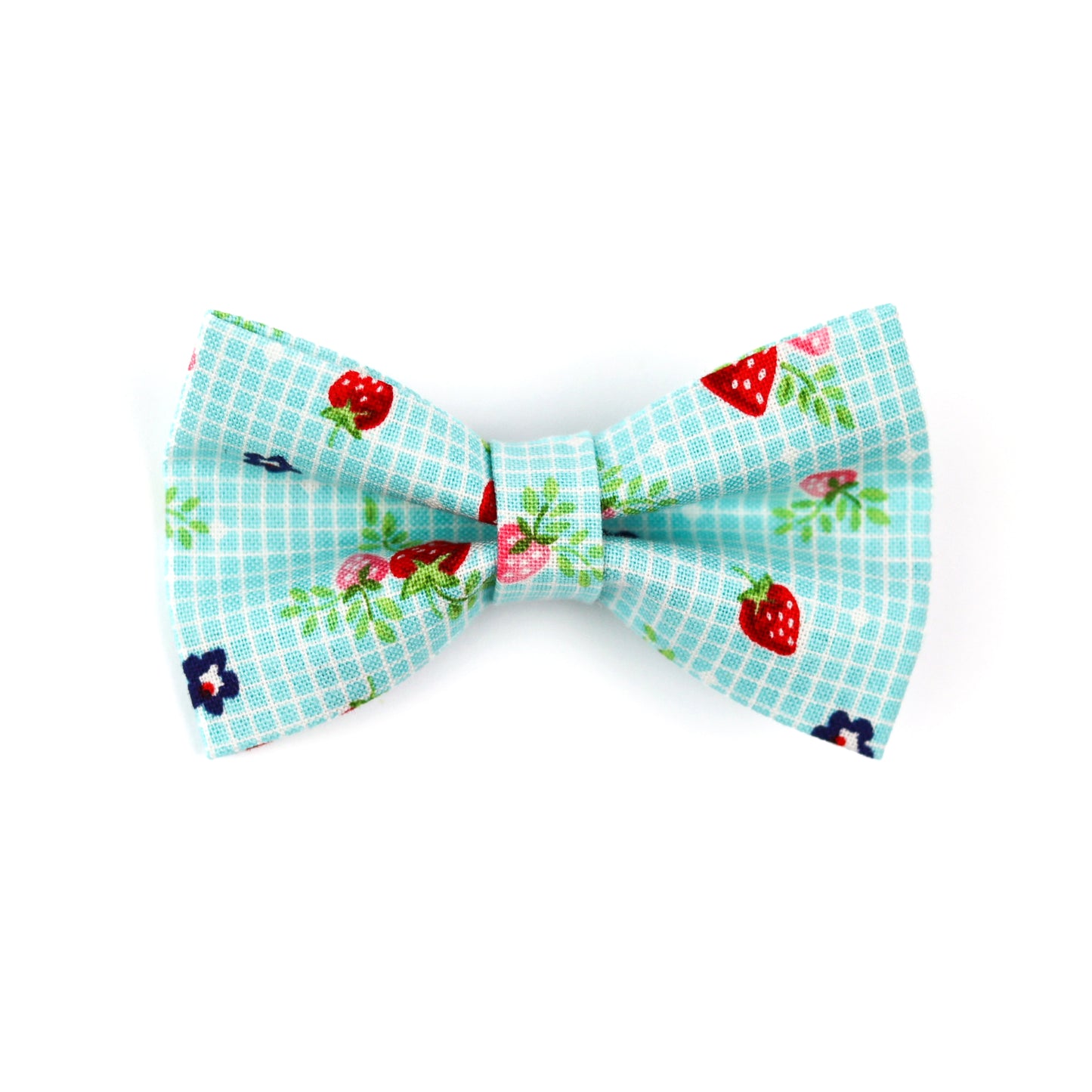 Pet Bow Tie - "Strawberries" - Cotton Bow Tie for Pet Collar / Cat Gift, Wedding/ Cat, Kitten, Small Dog, Little Pets