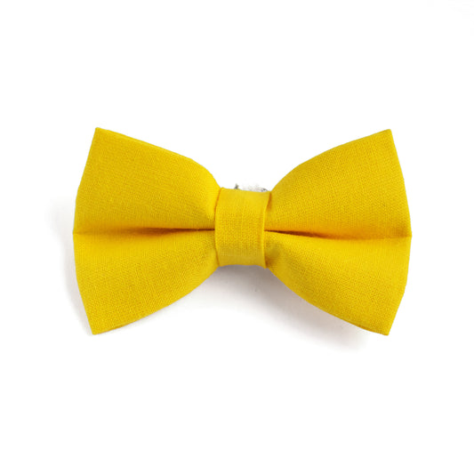 Pet Bow Tie - "Sunny Yellow" - Cotton Bow Tie for Pet Collar / Cat Gift, Wedding/ Cat, Kitten, Small Dog, Little Pets