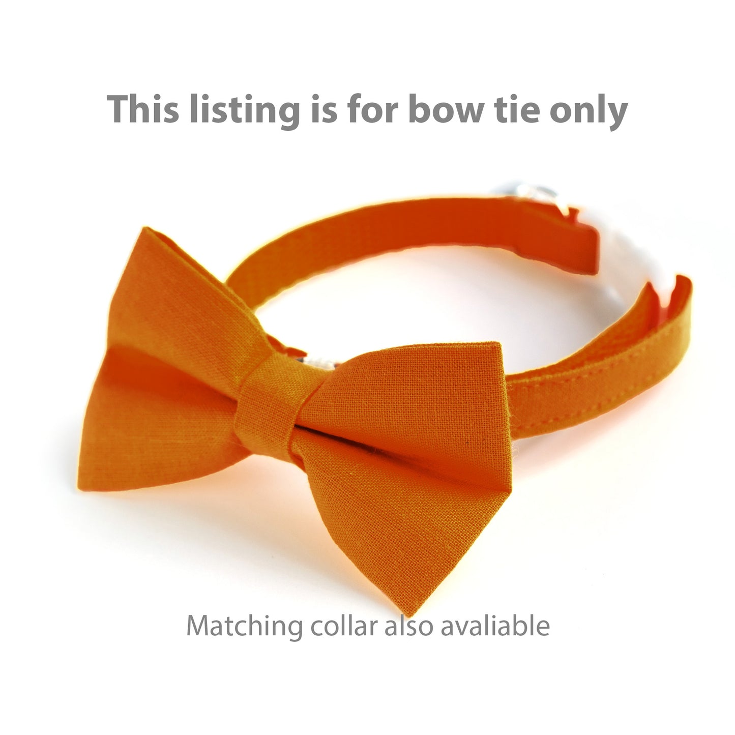 Pet Bow Tie - "Ginger" - Cotton Bow Tie for Pet Collar / Cat Gift, Wedding/ Cat, Kitten, Small Dog, Little Pets