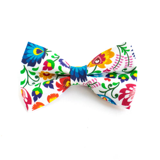 Pet Bow Tie - "Polish folk" - Cotton Bow Tie for Pet Collar / Cat Gift, Wedding/ Cat, Kitten, Small Dog, Little Pets