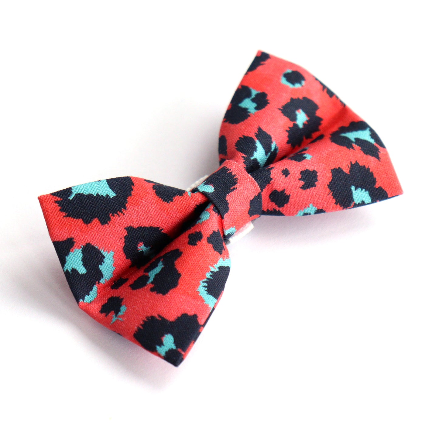 Pet Bow Tie - "Pink Leopard" - Cotton Bow Tie for Pet Collar / Cat Gift, Wedding/ Cat, Kitten, Small Dog, Little Pets