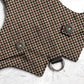 Difficult to escape cotton cat harness with houndstooth print