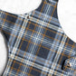 Difficult to escape cotton cat harness with dark blue plaid print