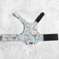 Difficult to escape cotton cat harness with tea rose print