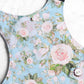 Difficult to escape cotton cat harness with tea rose print