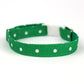 Pet Collar - "Green dots" - Cat Collar Breakaway /Non Breakaway / Cat, Kitten, Small Dog, Little Pets Sizes /St Patricks Day/ Polka dots