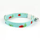 Pet Collar - "Strawberries" - Cat Collar Breakaway /Non Breakaway / Cat, Kitten, Small Dog, Little Pets Sizes
