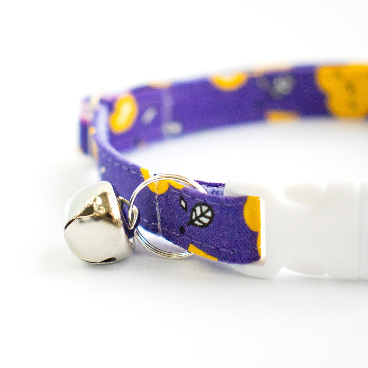 Pet Collar - "Purple hearts" - Cat Collar Breakaway /Non Breakaway / Cat, Kitten, Small Dog, Little Pets Sizes