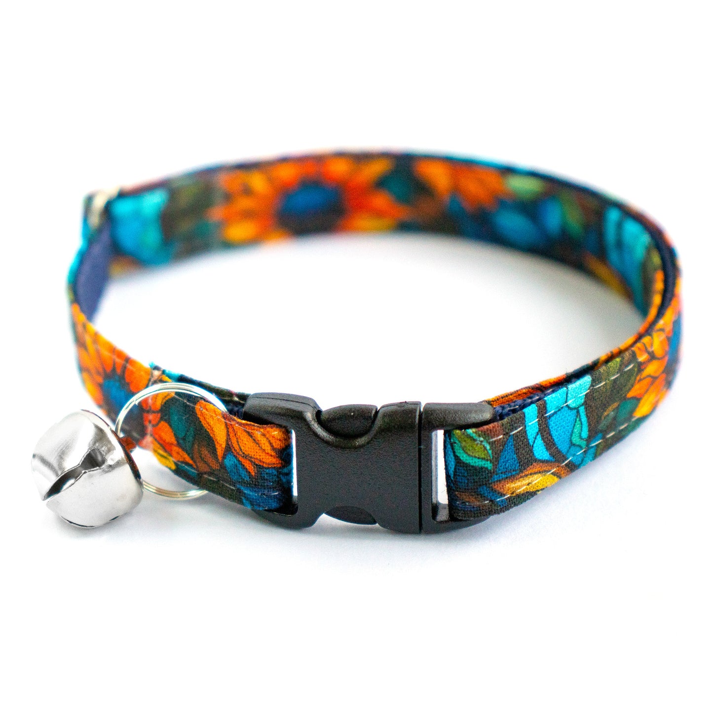 Pet Collar - "Sunflowers" - Cat Collar Breakaway /Non Breakaway / Cat, Kitten, Small Dog, Little Pets Sizes