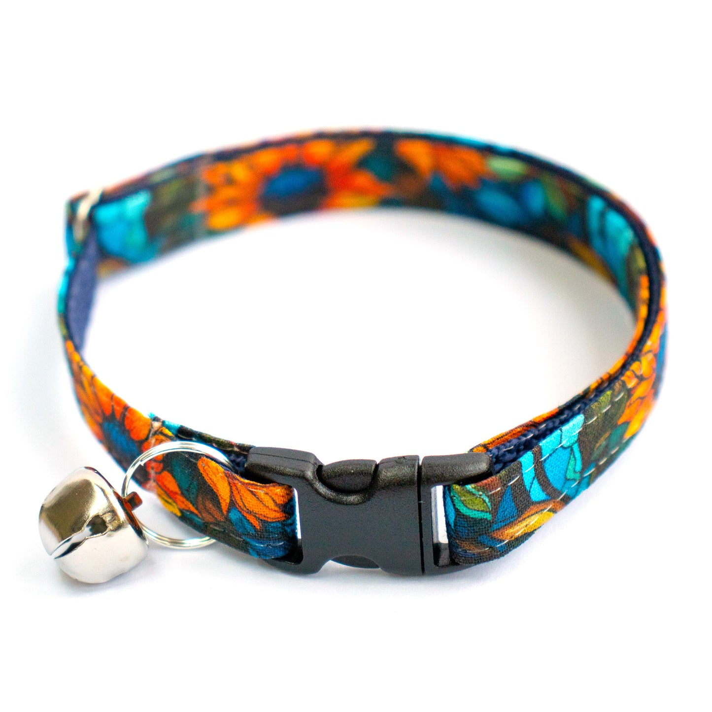 Pet Collar - "Sunflowers" - Cat Collar Breakaway /Non Breakaway / Cat, Kitten, Small Dog, Little Pets Sizes