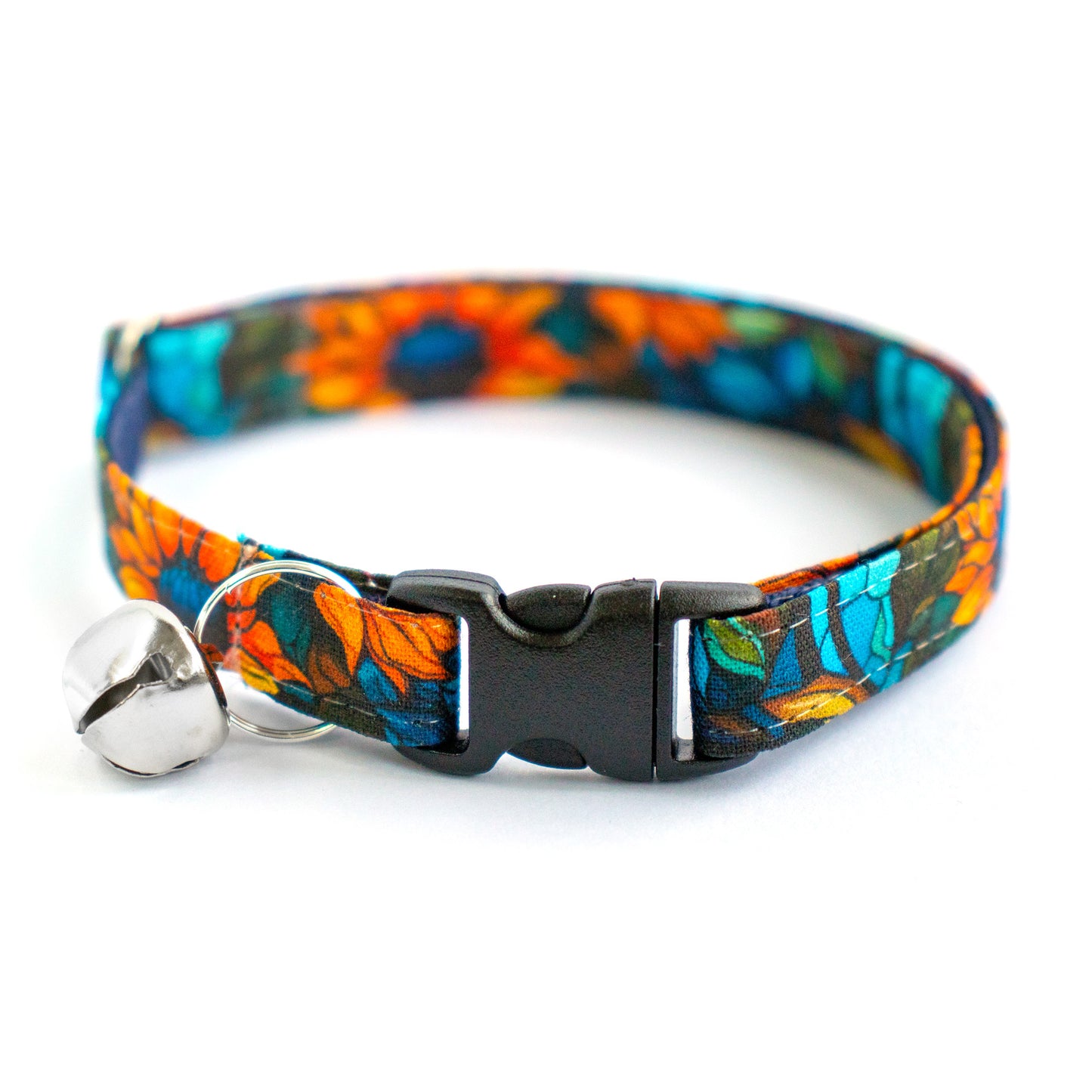 Pet Collar - "Sunflowers" - Cat Collar Breakaway /Non Breakaway / Cat, Kitten, Small Dog, Little Pets Sizes