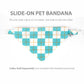 Pet Bandana - "Blue Plaid" - Bandana for Cat, Small Dog, Little Pet / Wedding, Winter, Fall, Summer / Slide-on Bandana / Over-the-Collar