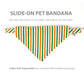 Pet Bandana - "Green Orange" - Bandana for Cat, Small Dog, Little Pet / St Patrick's Day / Shamrock / Slide-on Bandana / Over-the-Collar