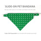 Pet Bandana - "Green dots" - Bandana for Cat, Small Dog, Little Pet / St Patrick's Day / Shamrock / Slide-on Bandana / Over-the-Collar